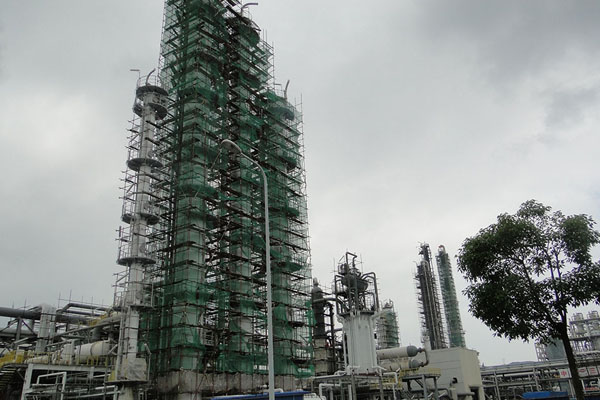 宁波万华气化装置醇氨工序高塔保温施工